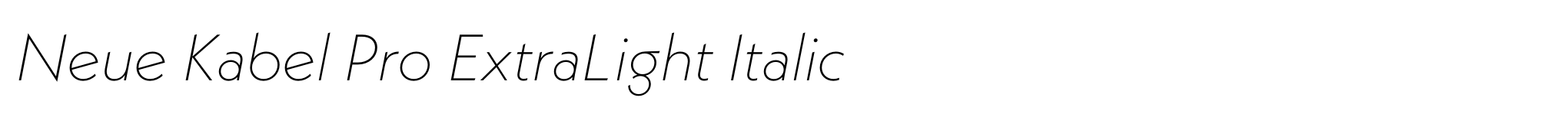 Neue Kabel Pro ExtraLight Italic image